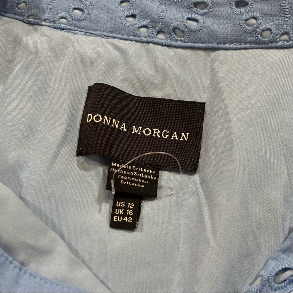 Donna Morgan Button Down Eyelet Shirt Dress - Picture 13 of 16